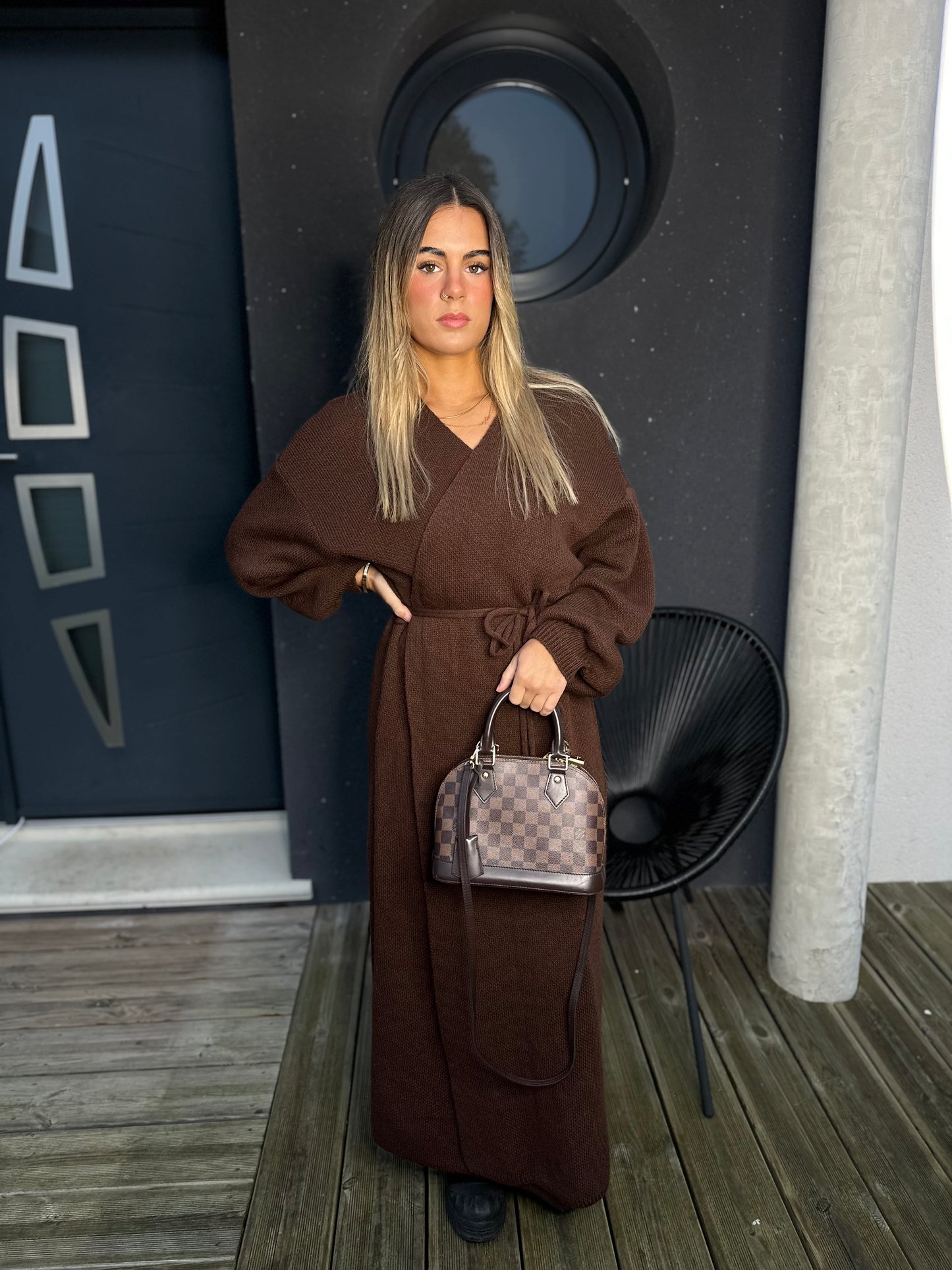 Robe Pull Sirine marron