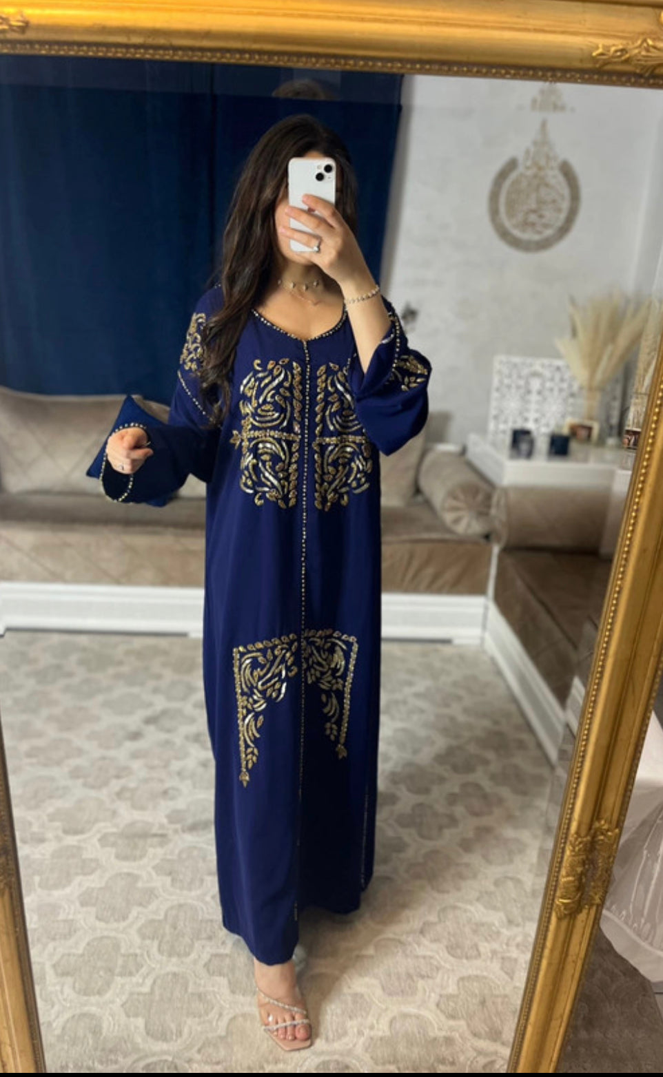 Caftan Maya Bleu marine