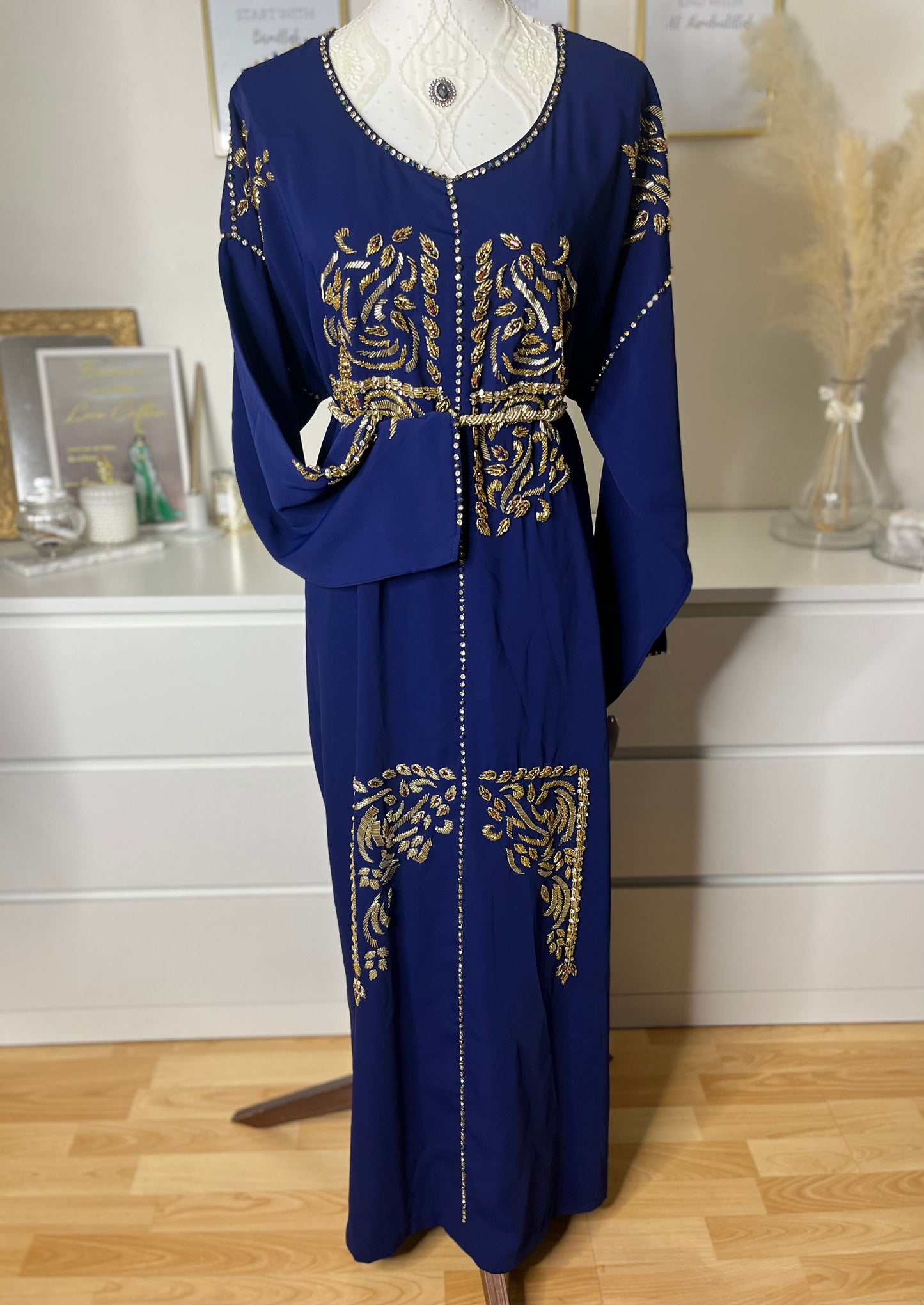 Caftan Maya Bleu marine